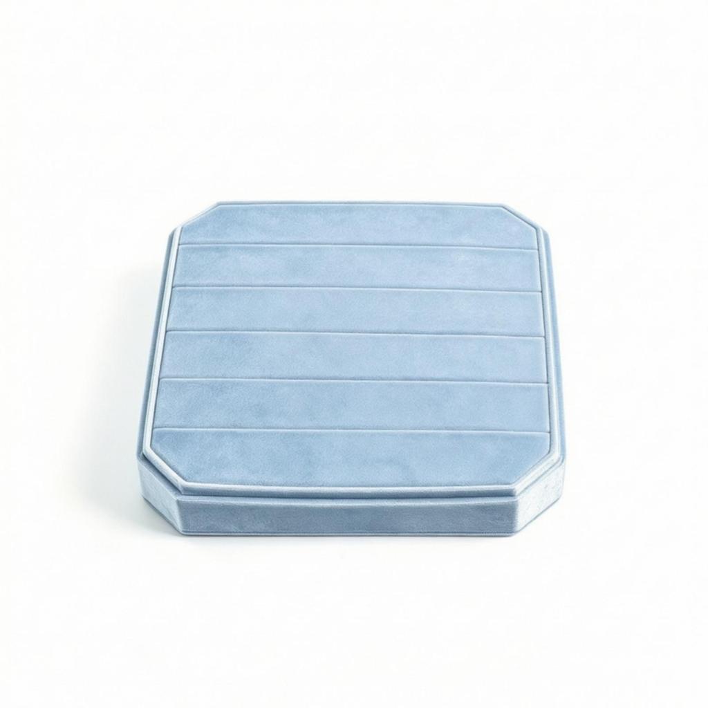 Luxurious Velvet Jewelry Box | Stitched Horizontal Channels, Packaging Box, for Vanity G118