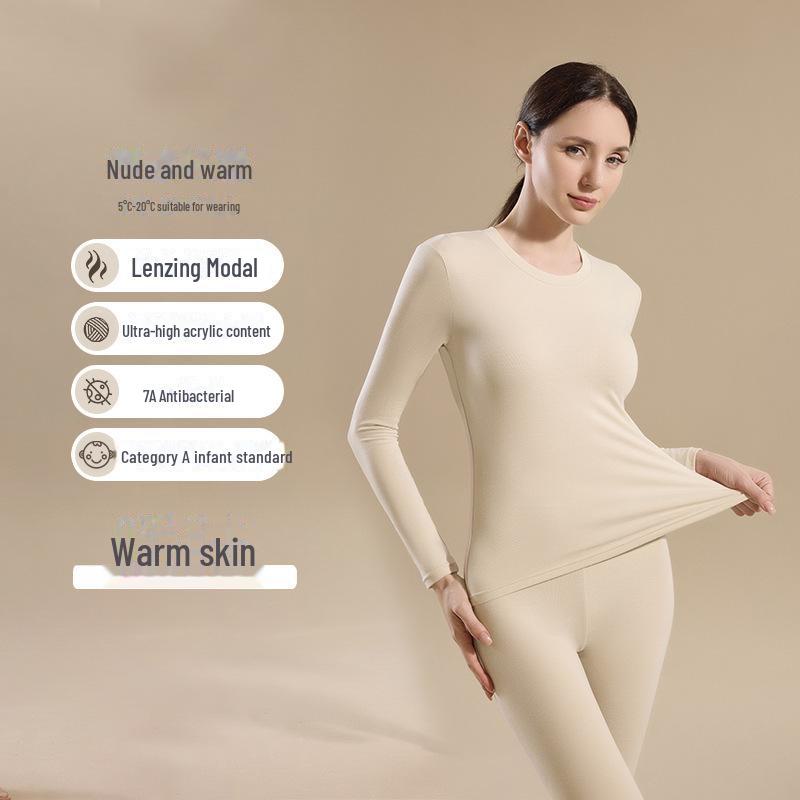 Ultra-Thin Seamless Thermal Base Layer Suit for Women - Autumn & Winter