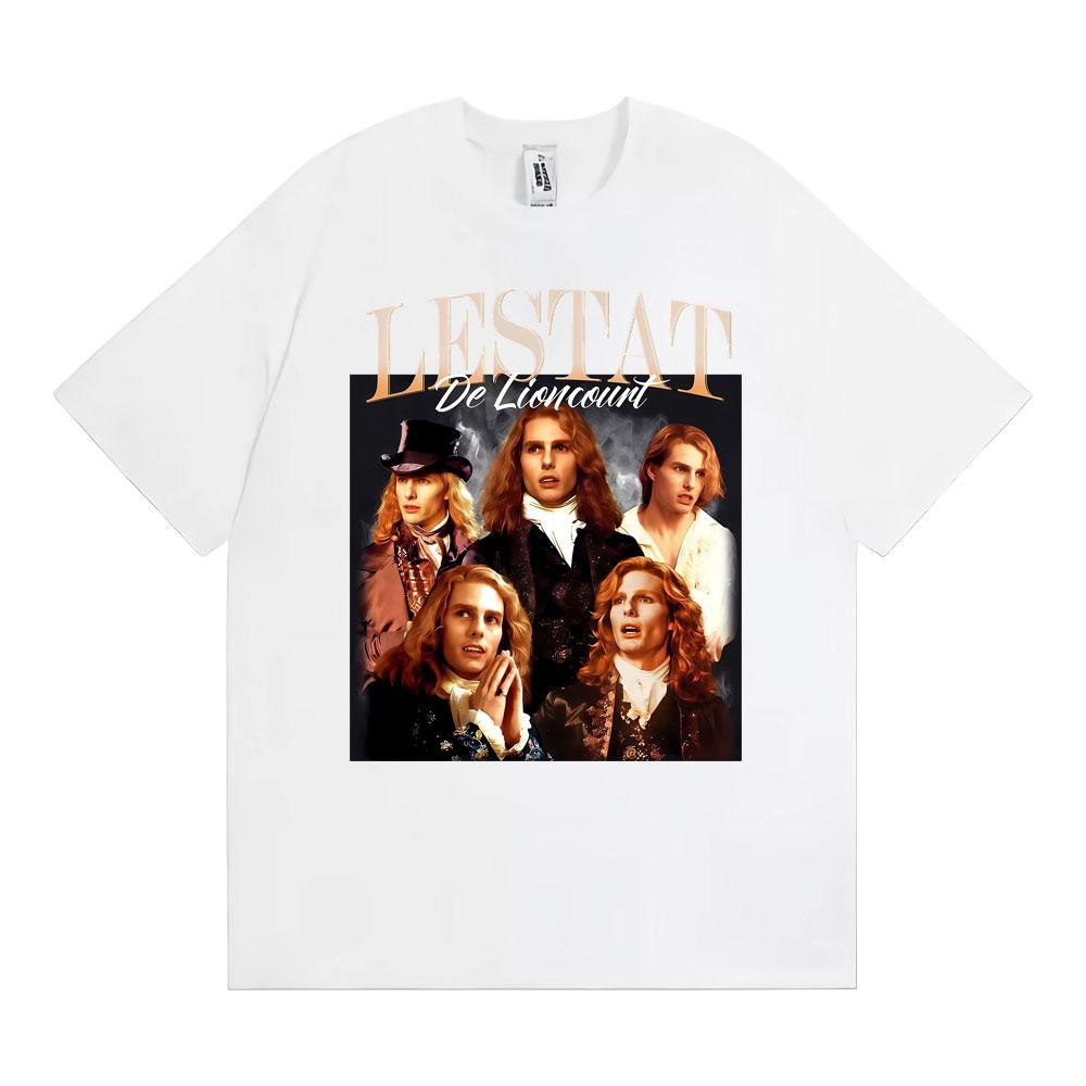 Lestat De Lioncourt Unisex Graphic T Shirt Men Women Clothing Summer Retro Gothic Fashion Tshirt Oversized Cotton Loose T Shirt