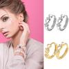 2pcs Alloy Elegant Zircon Decor Earrings - For Mothers Sisters And Friends Hearts Shape Slimming