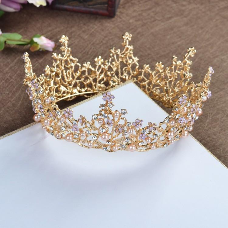 Elegant Bride Crown Headpiece With Water Crystal For Birthday Celebrations