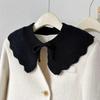 Solid Color Knitting Detachable Collar Laced up False Collar Decoration Shirt Shawl Wrap