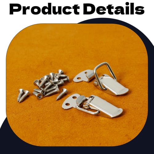 JooBsoso Snap Lock Drawer Lock Latch, 2-Piece Set, Stainless Steel Toggle Latch, Toggle Drawer Latch, Cabinet Latch