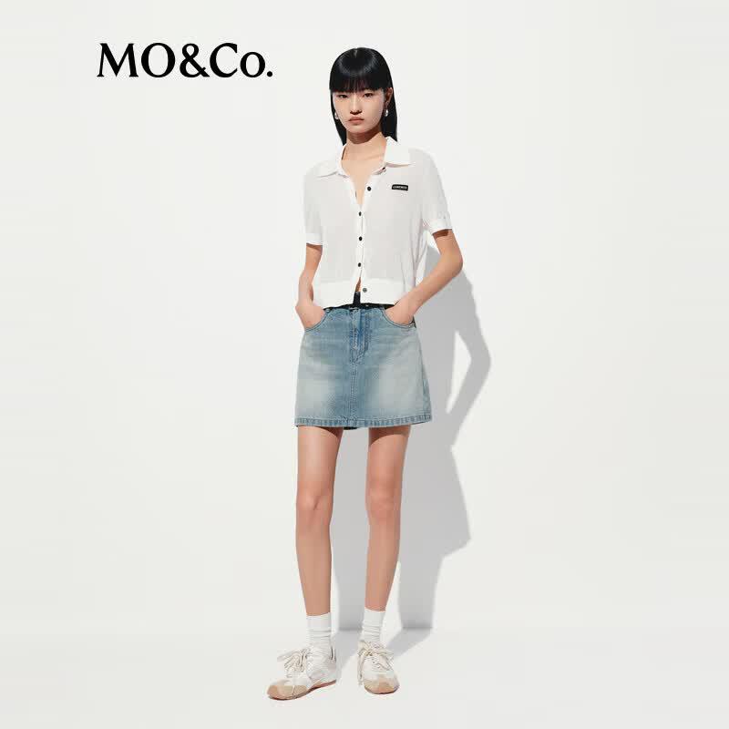 MO&Co. High-Waist Denim Culottes