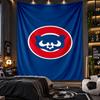 Wall Hanging Tapestry Chicago Cubs Print Cloth for Living Room Bedroom Home Decor