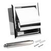 Roll Paper Box Polished Chrome Toilet Paper Holder Stainless Steel Concealable Wall Mounted
