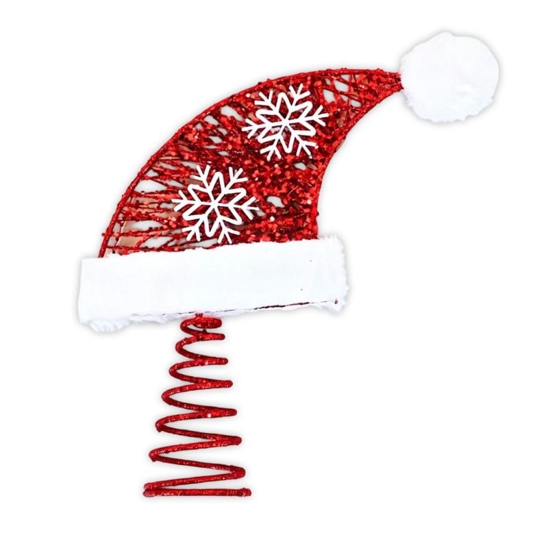 Festival Tree Top Decoration Christmas Trees with Metal Spring Base for Holiday Tree Display and Tabletop Decoration