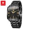 OLEVS Mens Watch Simple Original Brand Quartz Watch Waterproof Luminous Square Watch Automatic Date Watch For Man Gifts