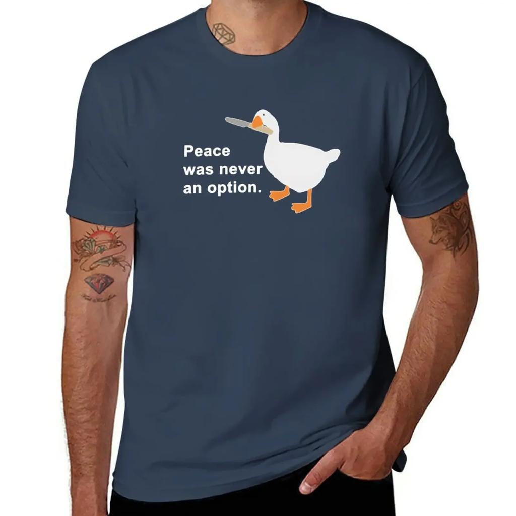 Peace Was Never An Option Goose T-Shirt Aesthetic clothing boys whites big and tall t shirts for men