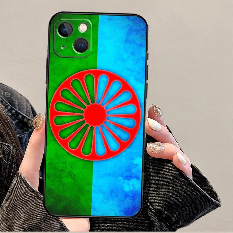 

Gypsy Romani Roma Flag Funda For iPhone 15 16 Pro Max 12 13 Mini 11 14 Pro Max XS X XR 15 16 Plus Case iPhone 12