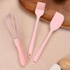 3PCS Silicone Baking Set Cake Cream Spatula Scraper Kitchen Household Egg Whisk Barbecue Oil Brush Gadget Kitchen Supplies