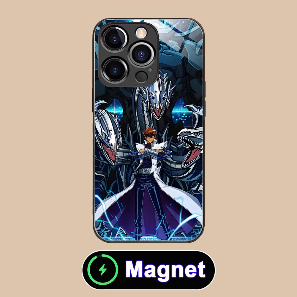 Yugioh Seto Kaiba Phone Case for iPhone 17 16 15 14 13 12 11 Air Pro Max Plus Mini Glass MagSafe Cover