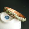 Vintage Cloisonne Filigree Gifts For Women Girl Peony Flower Bangles Jewelry Accessories Bracelet