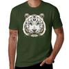 White Tiger T-Shirt Boys Animal Print Cute Tops Customizeds Mens Graphic T-shirts Big and Tall