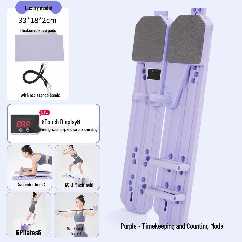 Foldable Multifunctional Fitness Board: Ab Trainer, Chest Muscle Trainer & Pilates Plank Device