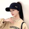 Women S Warm Ponytail Open Top Knit Hat Autumn Winter Versatile