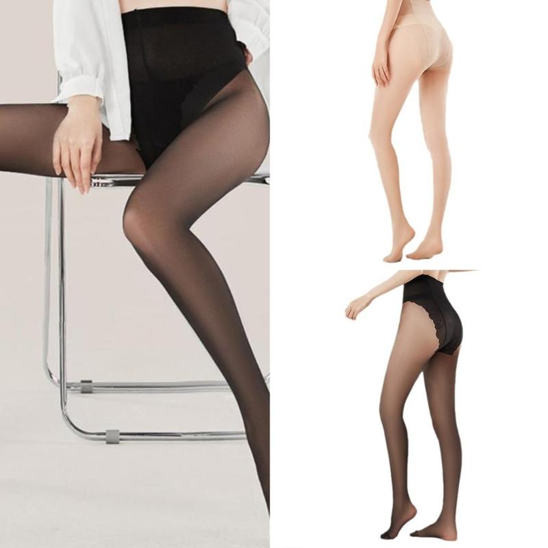 Breathable Sheer Tights with Reinforced Butterfly Crotch for Women See Through Ultrathin Silk Pantyhose Leggings Hosiery