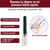 New Air Pump Wine Bottle Opener Air Pressure Vacuum Red Wine Stopper Beer Lid  Stainless Steel Opener Corkscrew Corks Out Tools