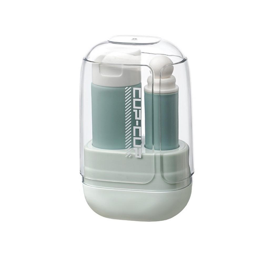 

Plastic 3 in 1 Travel Toothbrush Set Folding Mouthwash Cup Travel Toothbrush Cup Business Trips зелений