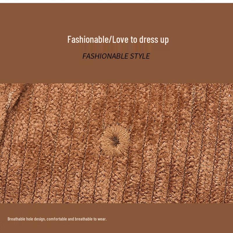 ZHENYUEQI Autumn/Winter Corduroy Baseball Cap