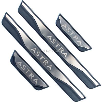 Pour 2014- Vauxhall Opel Astra H J K Mokka X Plaques de Seuil de Porte en Acier Inoxydable Protections de Seuil de Porte Protecteurs de Pédale Garniture Accessoire de Style de Voiture