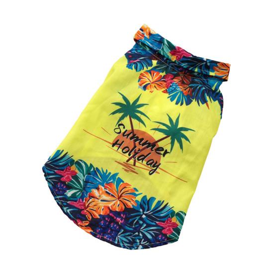 

Футболка для собак Hawaii Dog Shirt Summer Floral Pet Футболка с дышащей собачьей одеждой Beach Seaside M жёлтый