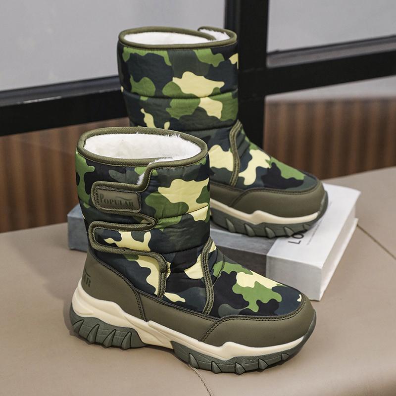 Podzim a zima 2024 Chlapecké/dívčí venkovní teplé dětské sněhule Velká velikost 31-40