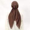 1 szt. Hidżab Szalik na głowę Damski Wrap Muzułmański Jednolity kolor Zakrycie Wypadanie włosów Rak Chemioterapia Czapka Turban