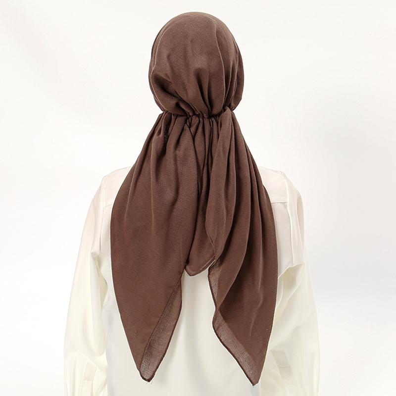 1 szt. Hidżab Szalik na głowę Damski Wrap Muzułmański Jednolity kolor Zakrycie Wypadanie włosów Rak Chemioterapia Czapka Turban