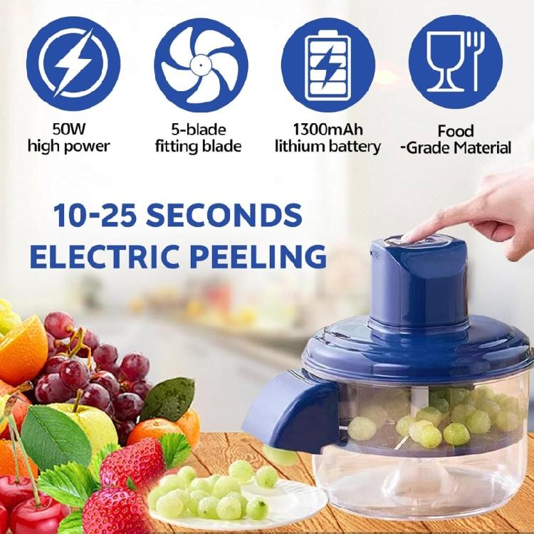Compacts Electric Peeling Device For Small Fruits Gentle Removal Antislip Base USB Rechargeable For Home And Catering Services
