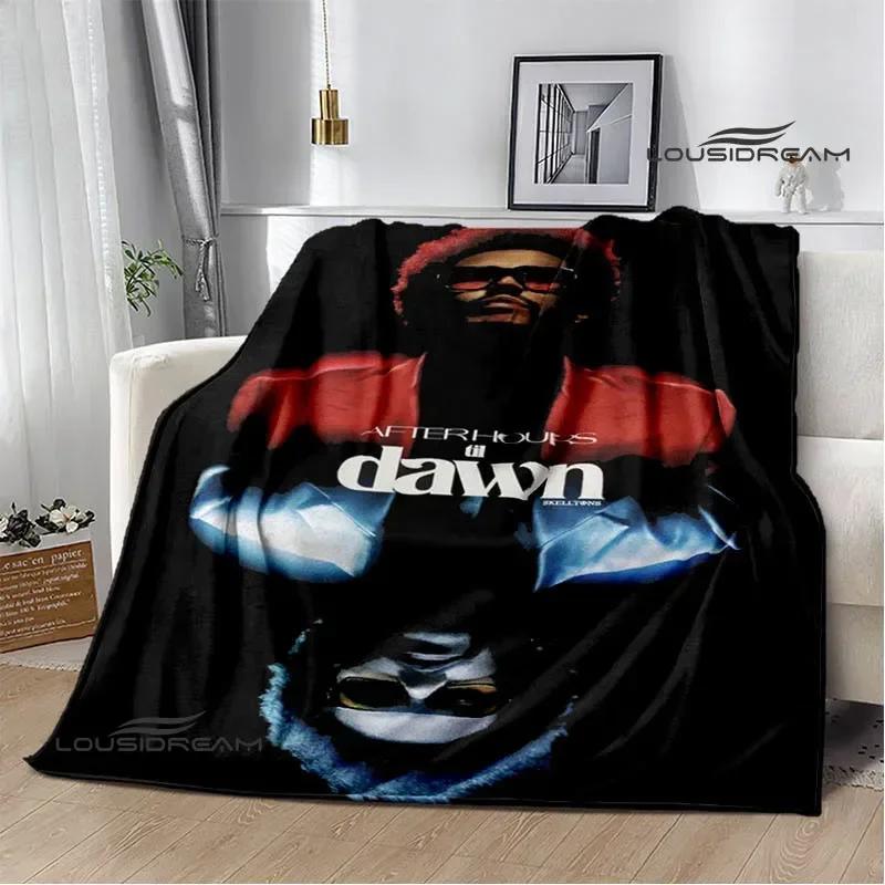 Singer The Weeknd Print Blankets Flange Warm Blanket Soft and Comfortable Home Travel Bed Blanket Picnic Blankets Birthday Gift
