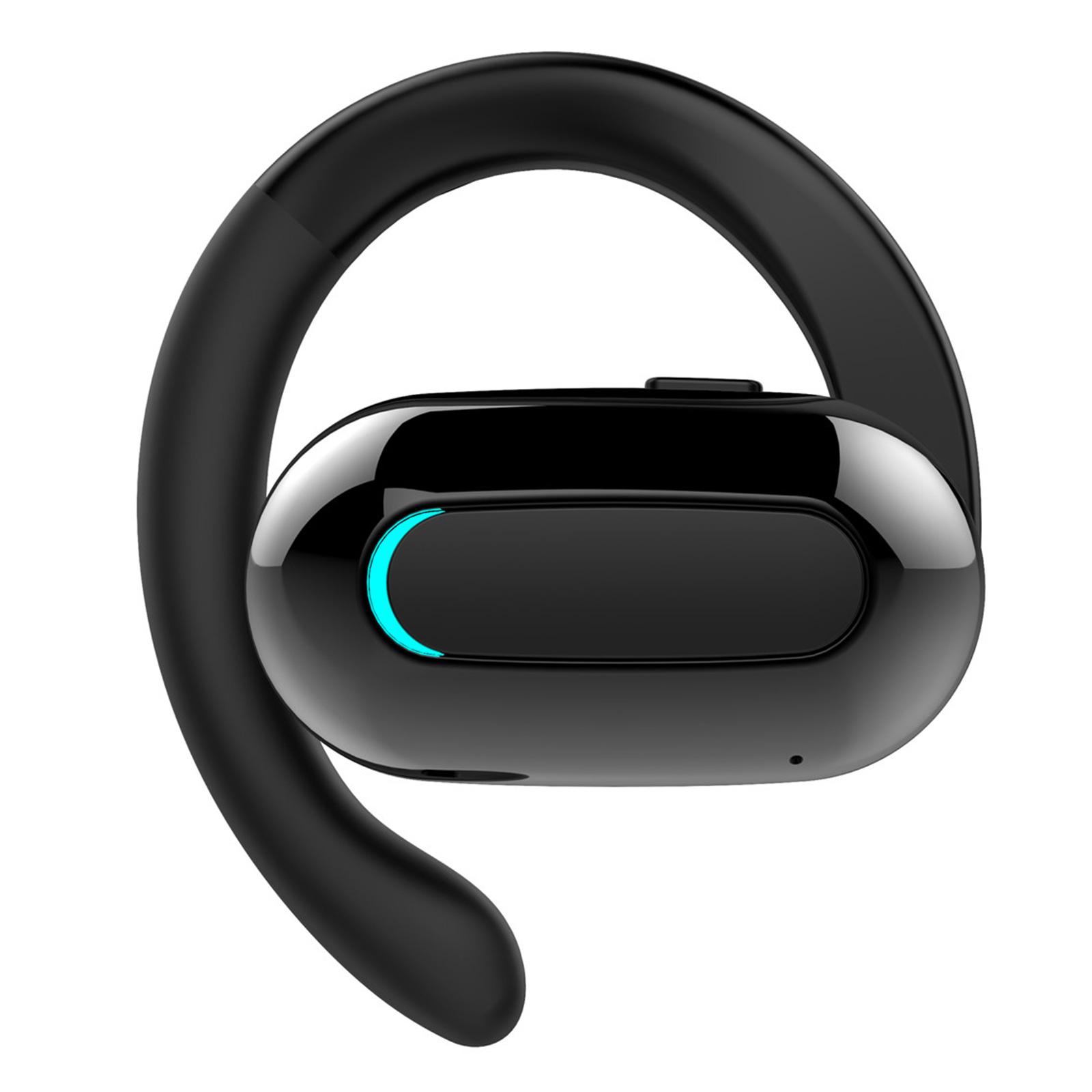 

Bluetooth-compatible Earpieces with Enhanced Bass Clearly Sound Secure Fit Earhook Headphone for Travel Workouts чорний