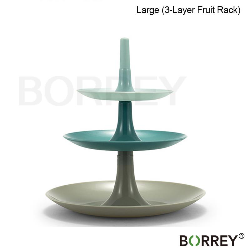 BORREY Fruit Basket Stand 2 3 Tier Cake nut Plate Stand Dessert Plate Round Resin Biscuit Tray Compote Household Snacks Storage