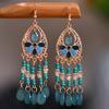 1 Pair Hook Earrings Tassels Bohemian Jewelry Long Vintage Dangle Earrings for Wedding
