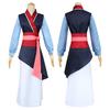 Mulan Cosplay Costume Women Princess Mu Lan Dress Chinese Hanfu Heroine Outfit For Halloween Comic Con