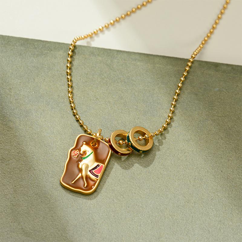 

Винтажное французское эмалевое колье-ключица с двусторонним цветком