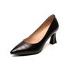 Retro burgundy high heels autumn new pointed commuting light mouth stiletto temperament professional single shoes