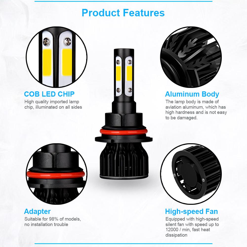 H7 H11 H13 LED Car Headlight Bulbs 36000LM 9005 HB3 9006 HB4 9012 Hi/Lo Bulbs 9004 For Car Headlamp LED Fog Light 6000K 8000K