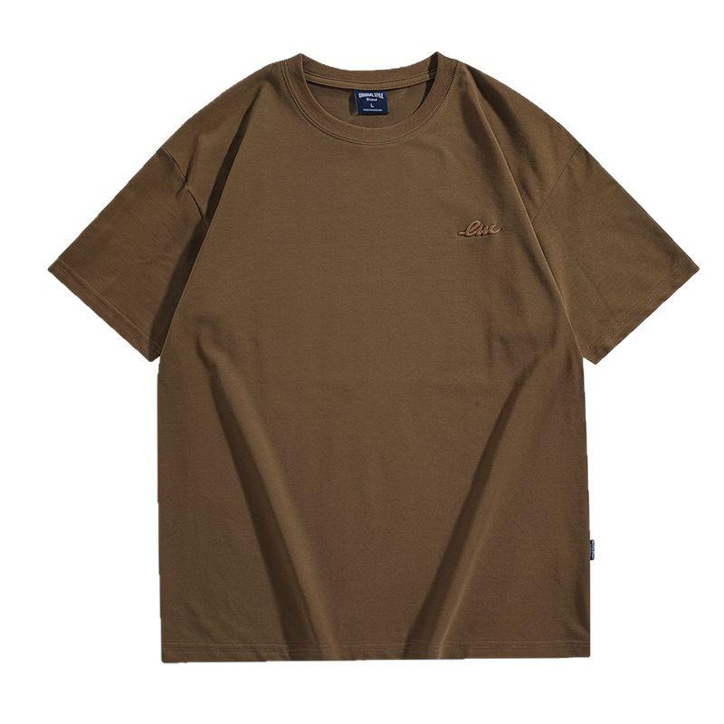 Men's 2025 Summer Cool Combed Cotton Ice Silk Loose Short Sleeve T-shirt