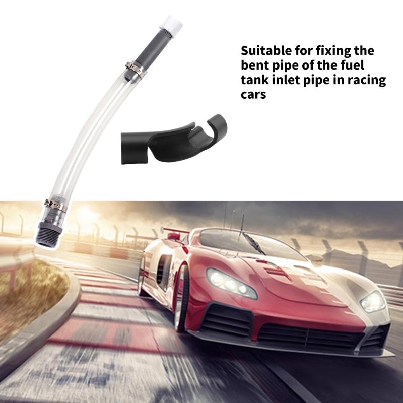 Racing Fuel Filler Jugs Hose 14Inch Transparent PVC Gas Can Hose with Hose Bender Racing Fuel Filler Hose