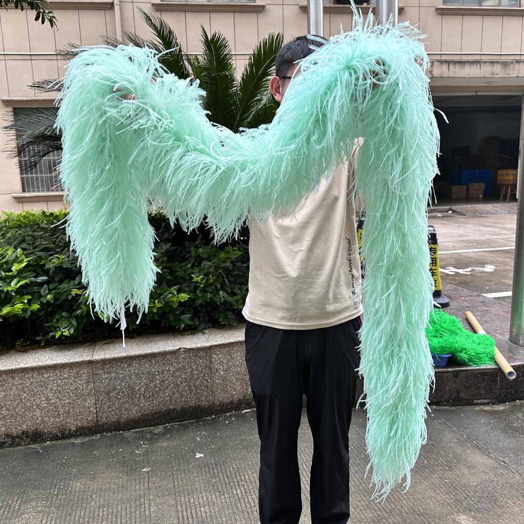 DIY Weißer STRAUSSENFEDER boa 1 6 10 15 35lagig Straußenfeder boa Besatz Tanzkleid Hochzeit Basteln Halloween Kundenspezifische Lieferung auf Lager