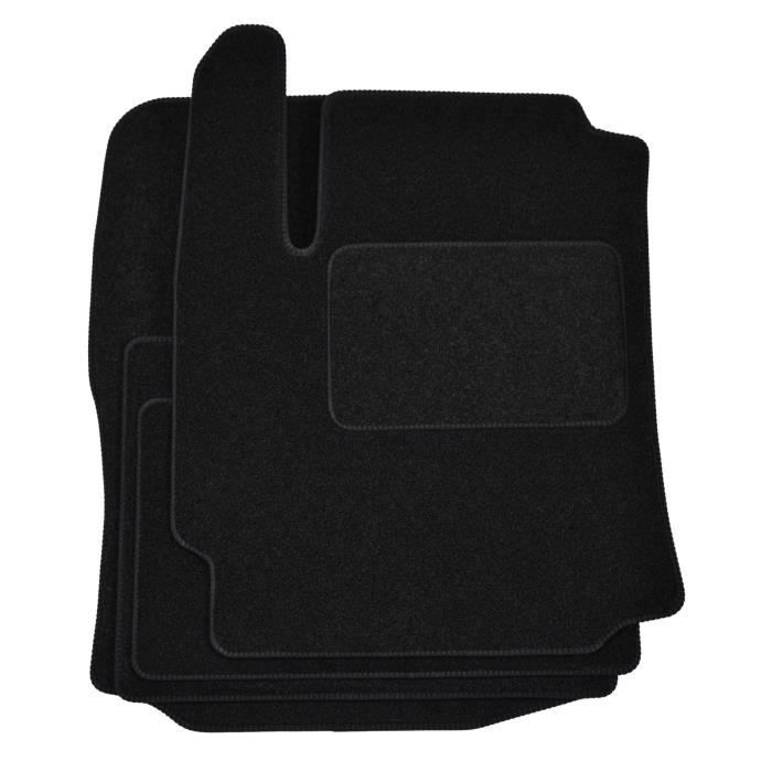 Tapis De Sol - Subaru - Justy 2007-2011 - Velours Noir - 4 Pièces - Antidérapant Et Imperméable