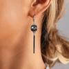 Y2K Geometric Earring Square Geometric Symmetry Ear Jewelry New Gray Crystal Charm Earrings