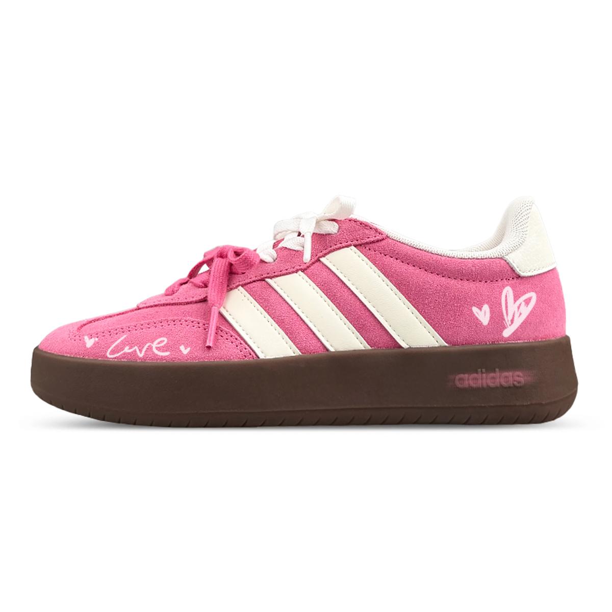 Adidas BARREDA DECODE Abrasion Resistant Low top Skateboard Shoes Unisex Pink White JQ4237(Team1298-) 35⅔
