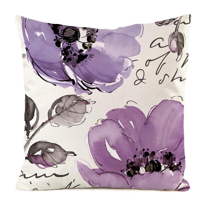 European Colorful Countryside Style Digital Printing Short Plush Pillow Covers For Car Sofa Office Cushion Cover Home Goods