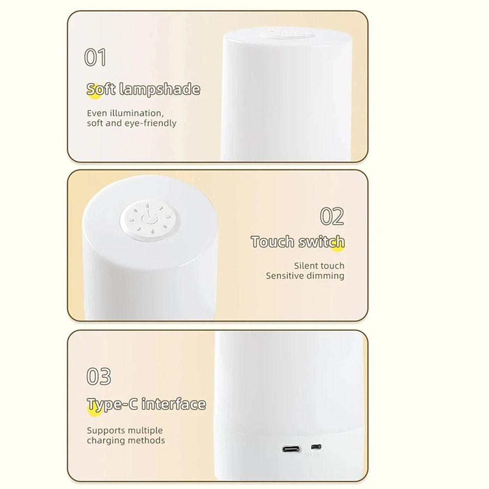 Motion Sensor LED Touch Lamp 3-Color Lighting Bedside Table Lamp  Kitchen Cabinet