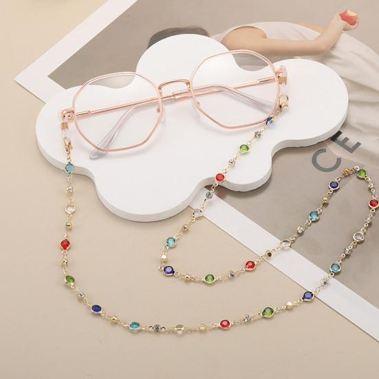 Women Glasses Chain Colorful Faux Gemstone Eyeglass Chain Retro Beaded Sunglass Strap Eyeglass Lanyards for Spectacle Reading Glasses