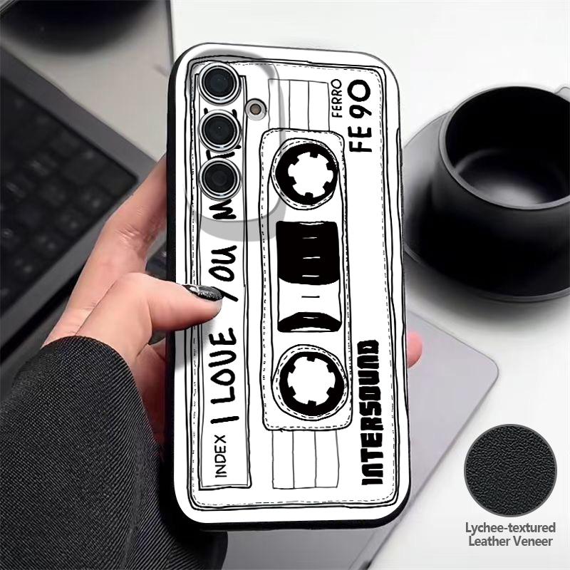 Vintage Camera Pattern Case For Samsung S26 Ultra A57 A37 A17 A18 S25 S24 S23 S22 Ultra S21 FE A15 A35 A55 A16 A36 A56 5G Leather Texture Soft Cover
