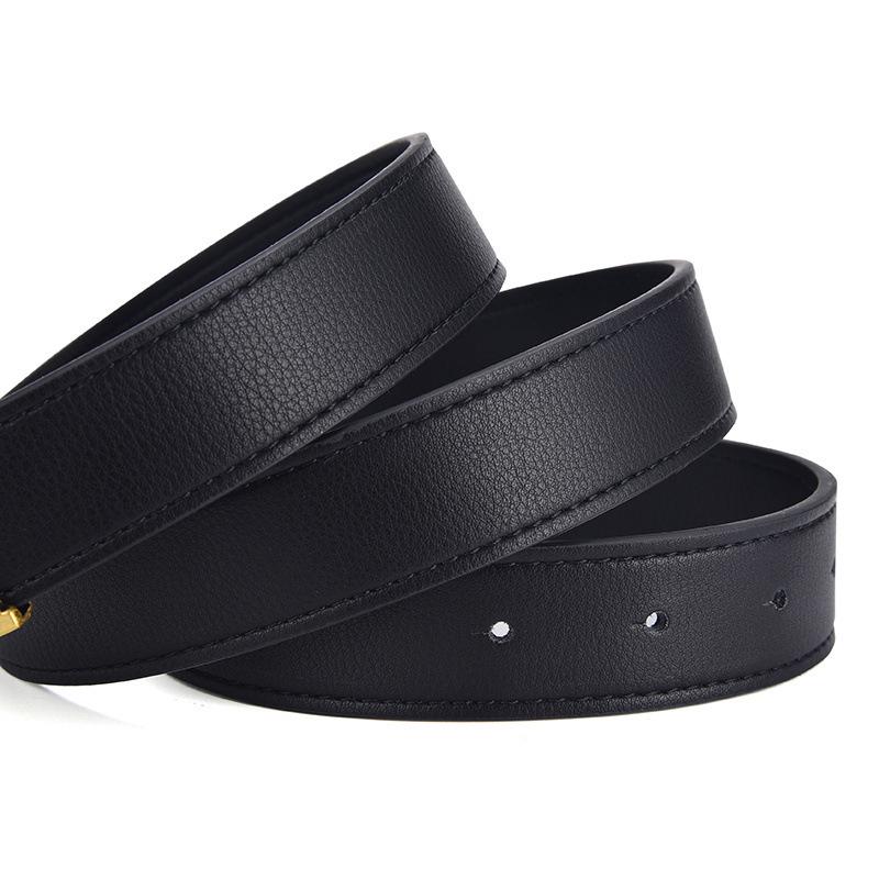 Women's Korean Style Leather Belt with Letter Buckle - Minimalist Fashion Belt for Skirts and Pants
