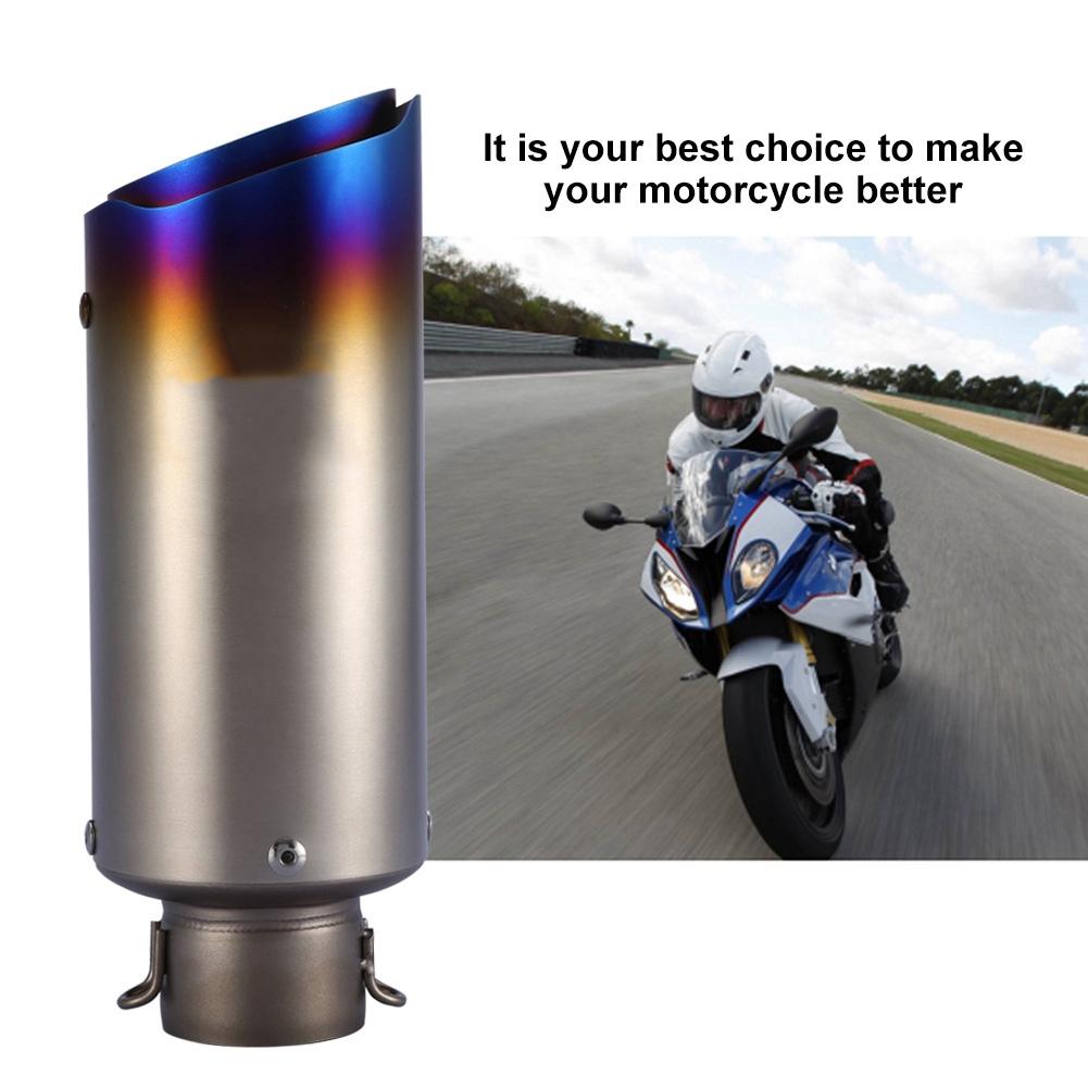 Universal 51mm Motorcycle Oblique Slip on Exhaust Muffler Rear Pipe Tailpipe(#1)